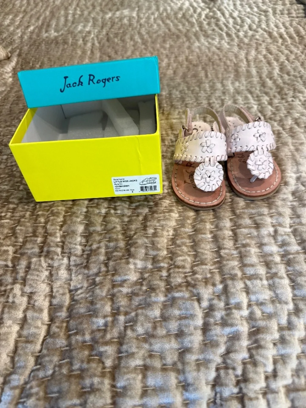 Baby Jack Roger’s sandals pink leather size 5